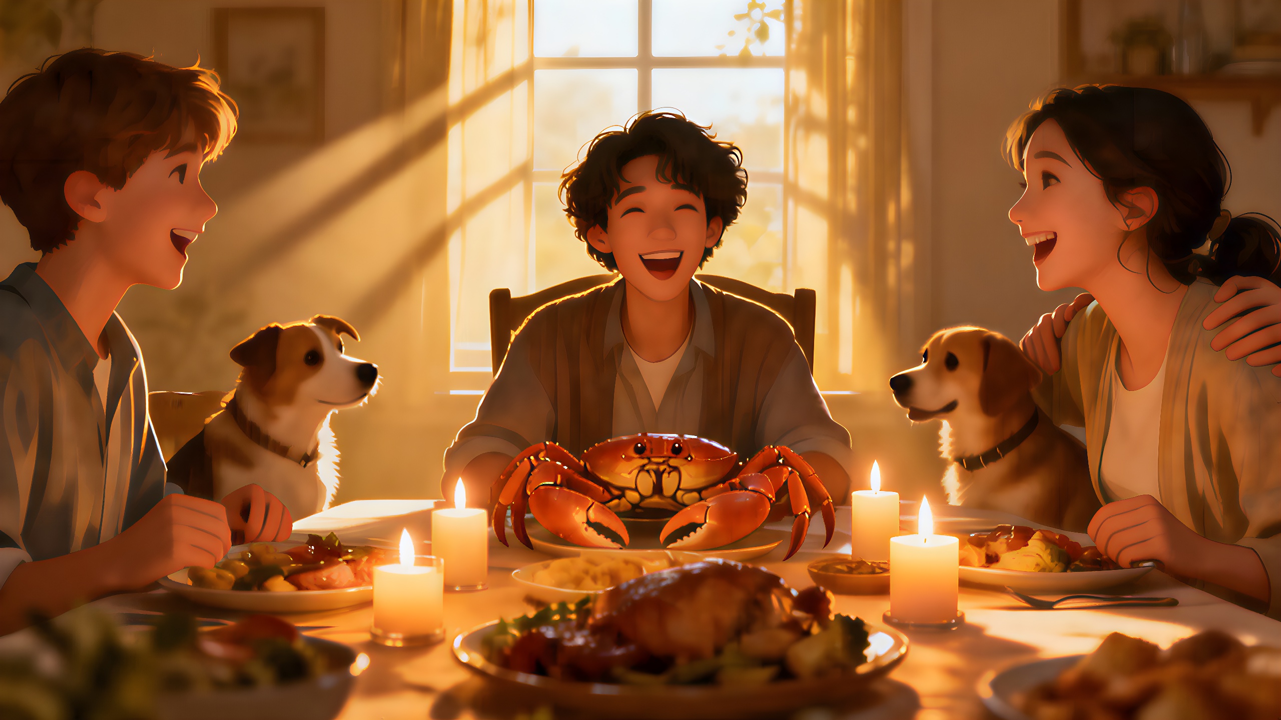 Ein warmherziger Krebs zeigt liebevolle Interaktionen in einem heimeligen Umfeld.