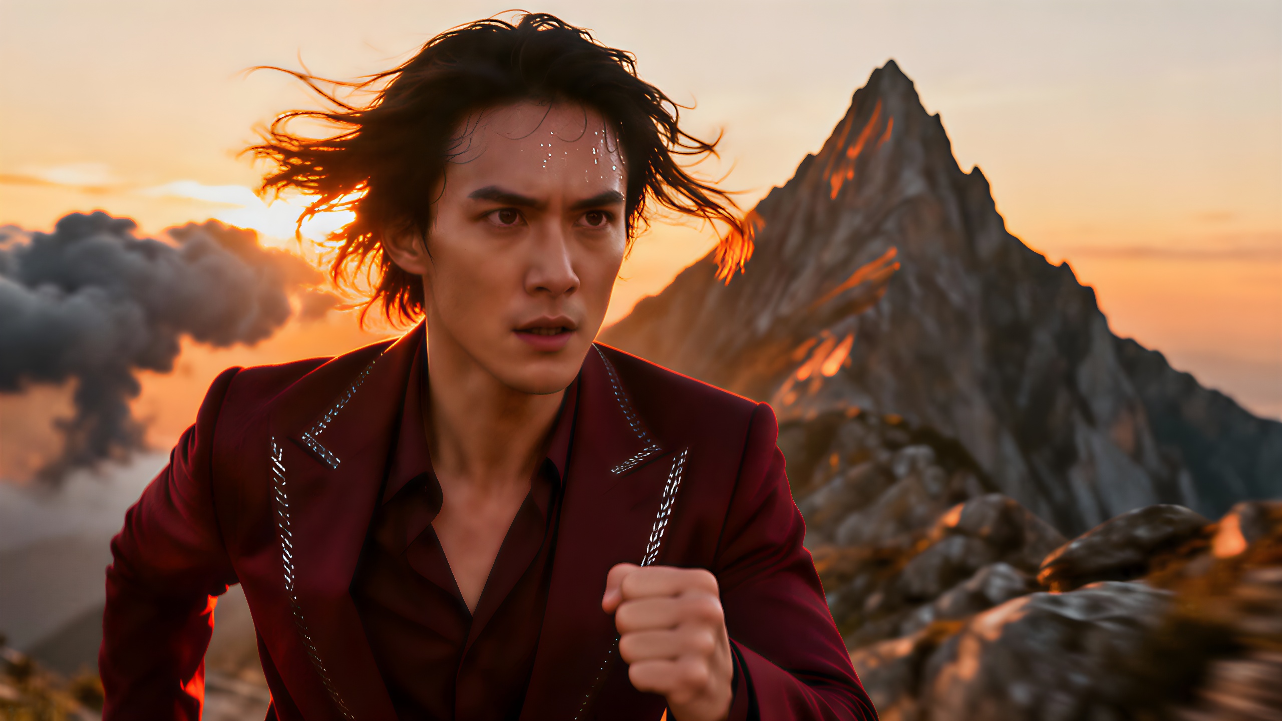 Die dynamische Energie des Widders in Aktion.