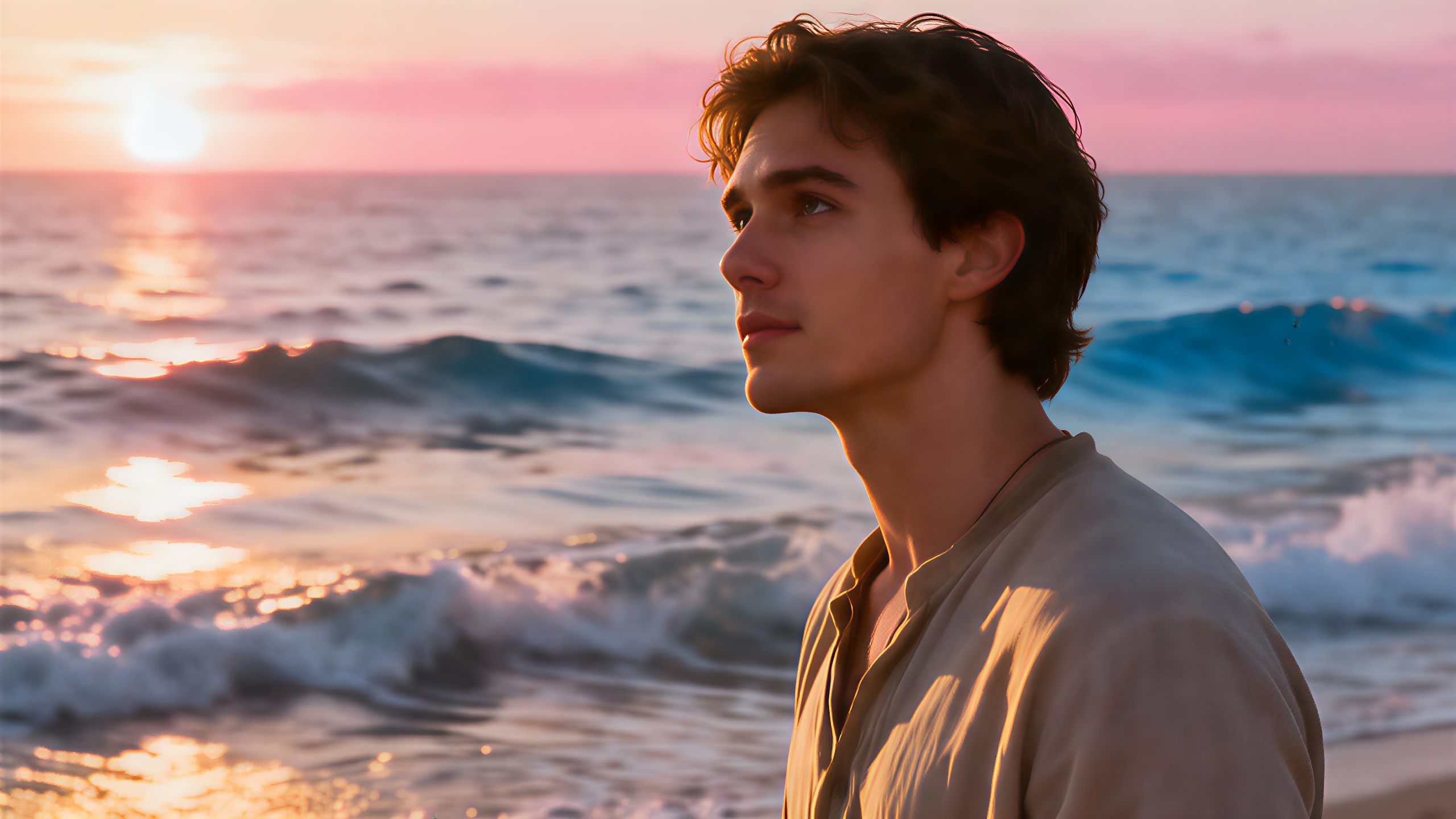 Ein Pisces betrachtet nachdenklich die Wellen.