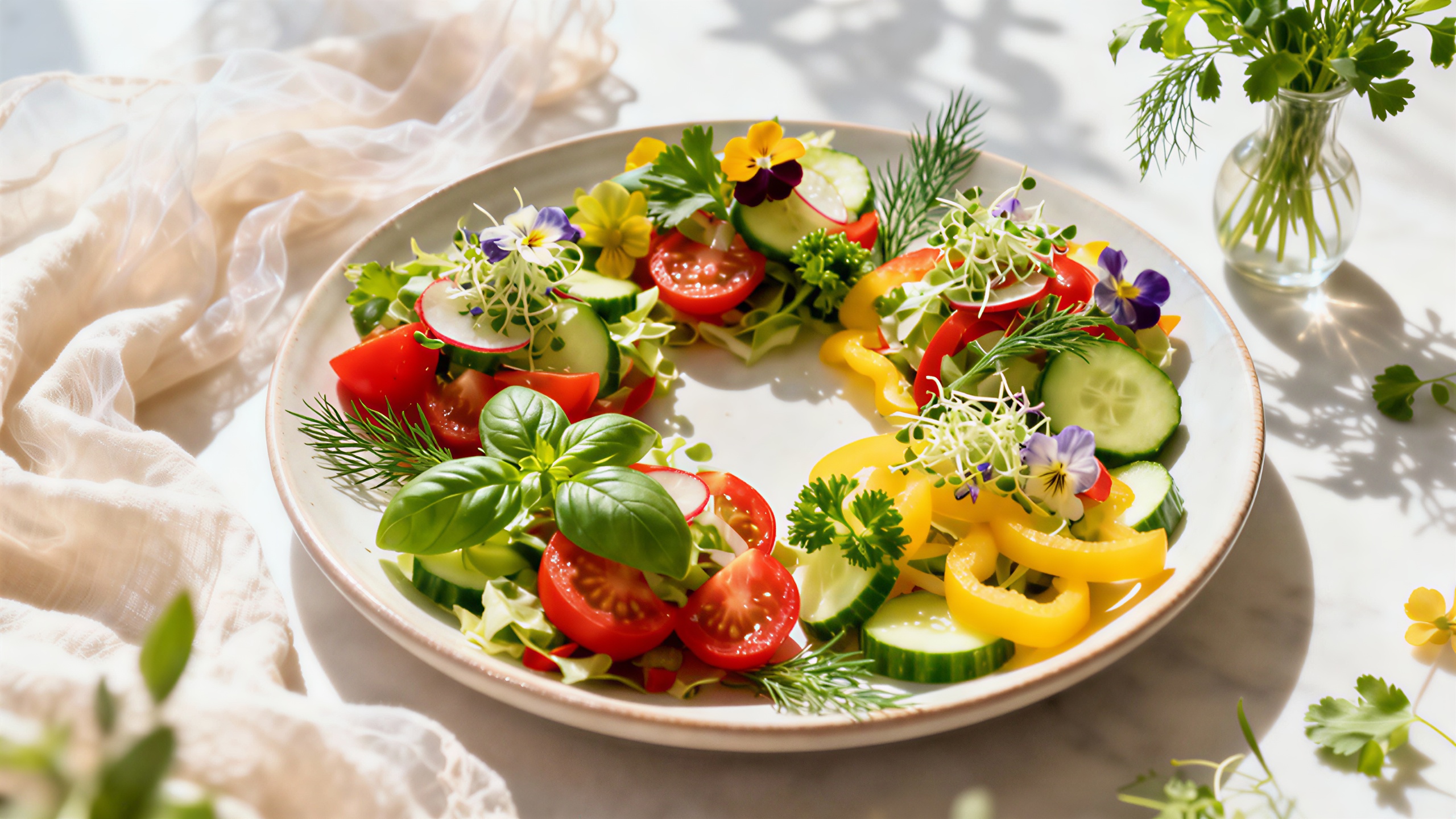 Ein frisches, lebhaftes Gericht für Gemini, das Leichtigkeit und Freude ausstrahlt.