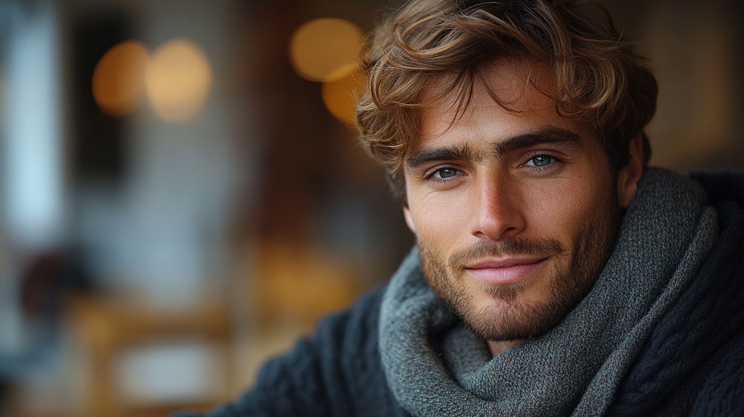 Nahaufnahme eines Mannes, der ein ehrliches Gespräch mit einem Freund führt.