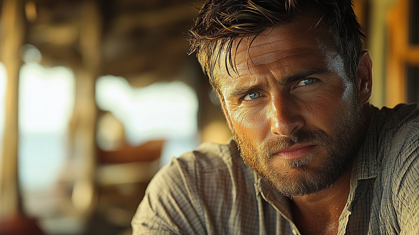 Eine herzliche Szene, in der ein Mann einen Freund während eines schwierigen Gesprächs unterstützt.