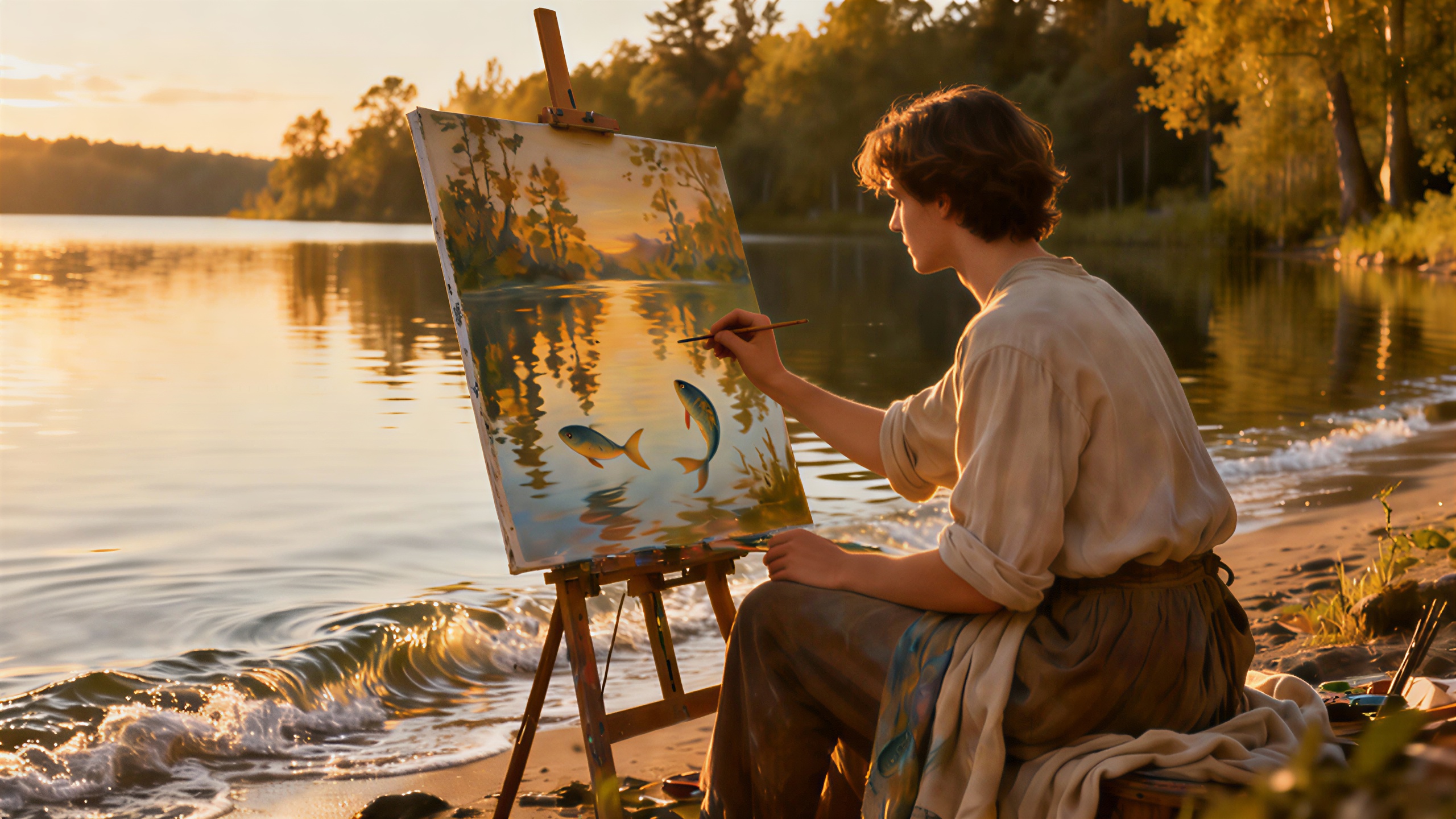 Fische: Kreativität und Ruhe am friedlichen See.