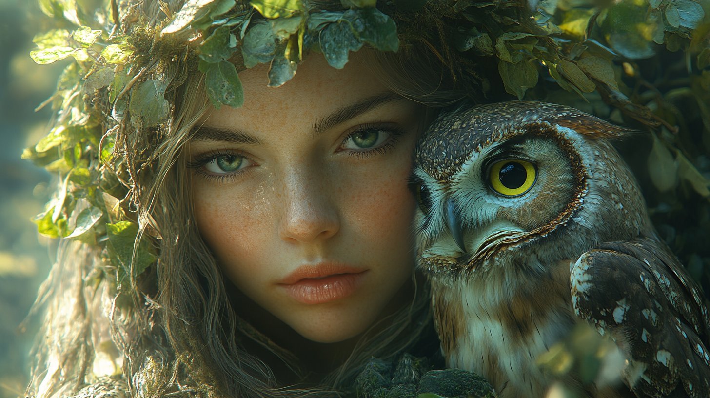 Una suave protectora abraza la naturaleza, irradiando calidez.