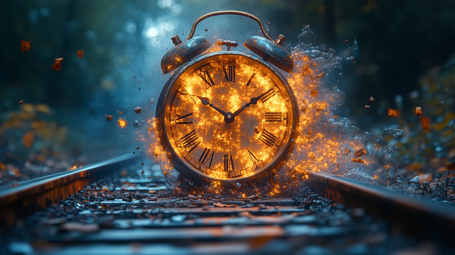 Eine schmelzende Uhr zeigt, wie Erinnerungen sich mit der Zeit verändern.