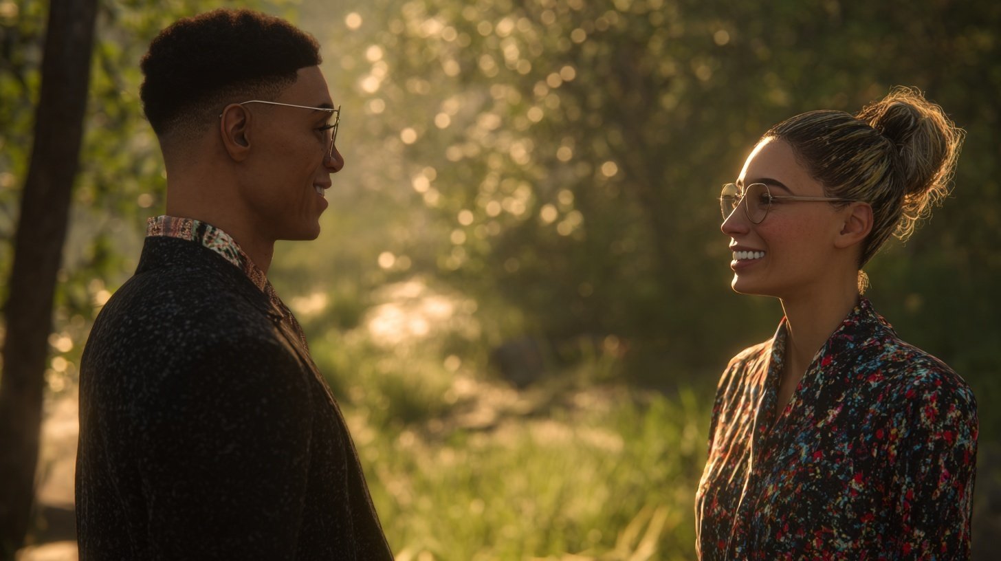 Sonreír y contacto visual