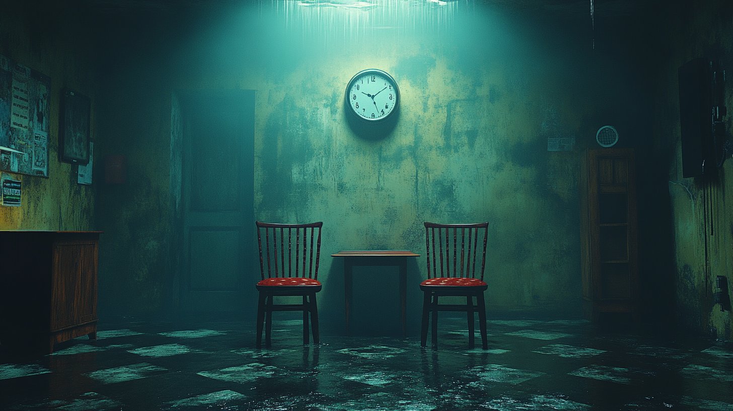 Una stanza vuota che irradia solitudine.