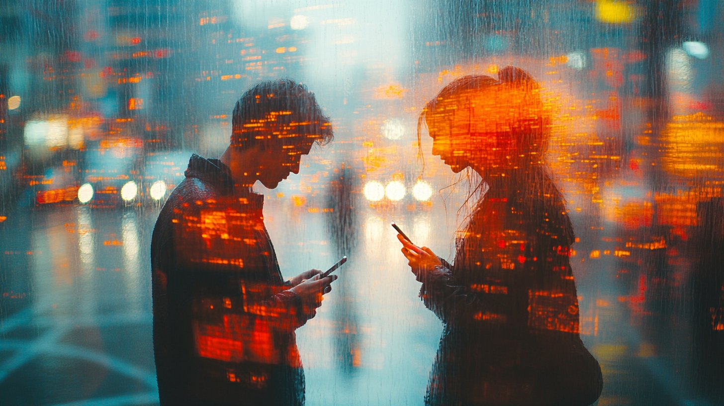 Uno sguardo bramoso in una strada affollata.