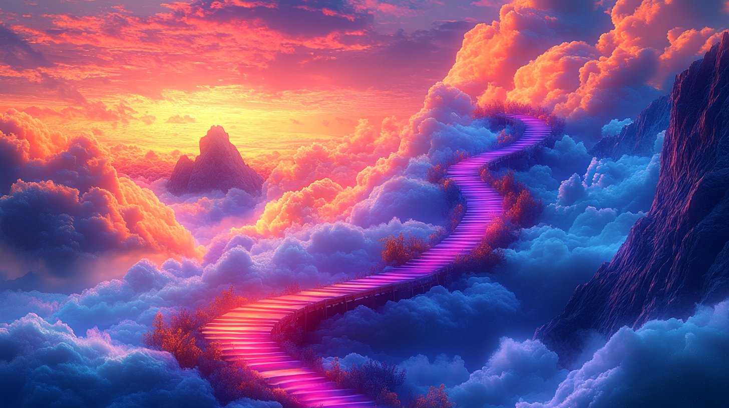 Una montagna russa che simboleggia alti e bassi emozionali.