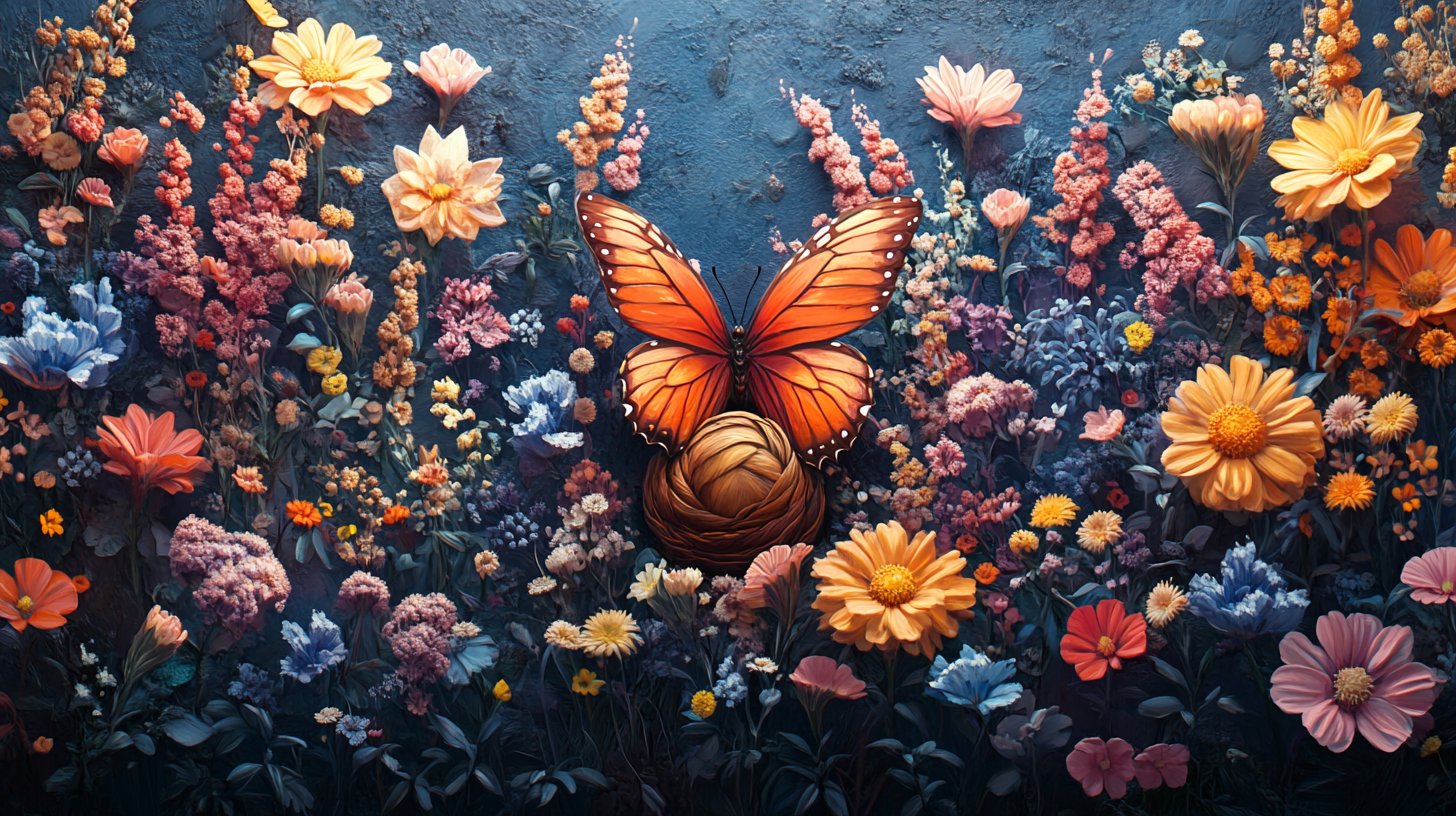 Una representación simbólica de la transición con una mariposa saliendo de un capullo.