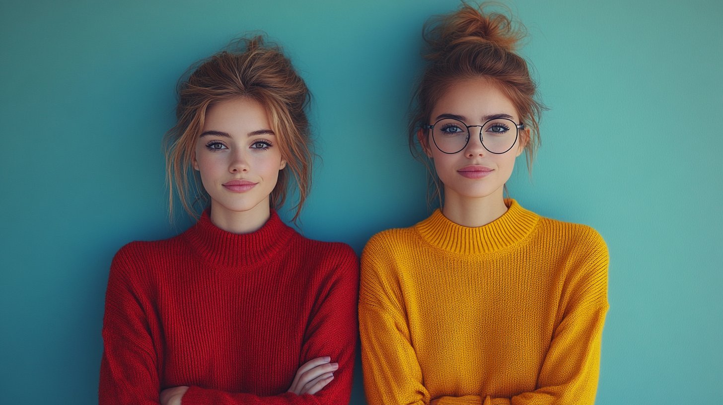 Due amici illustrano contraddizioni emotive.