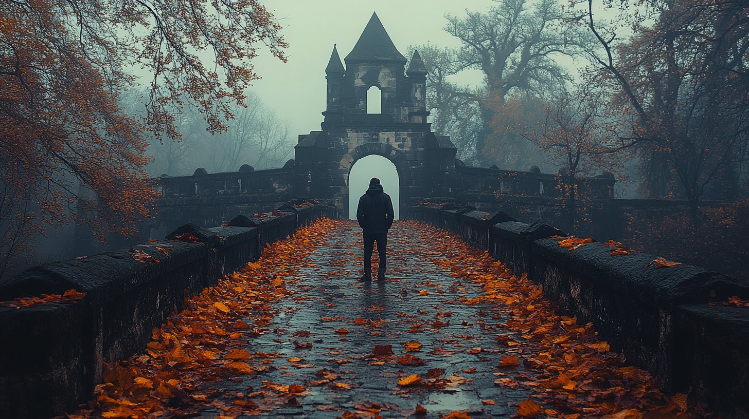 Eine alleinstehende Person auf einem mit Hindernissen gefüllten Weg symbolisiert Einsamkeit durch Arroganz.