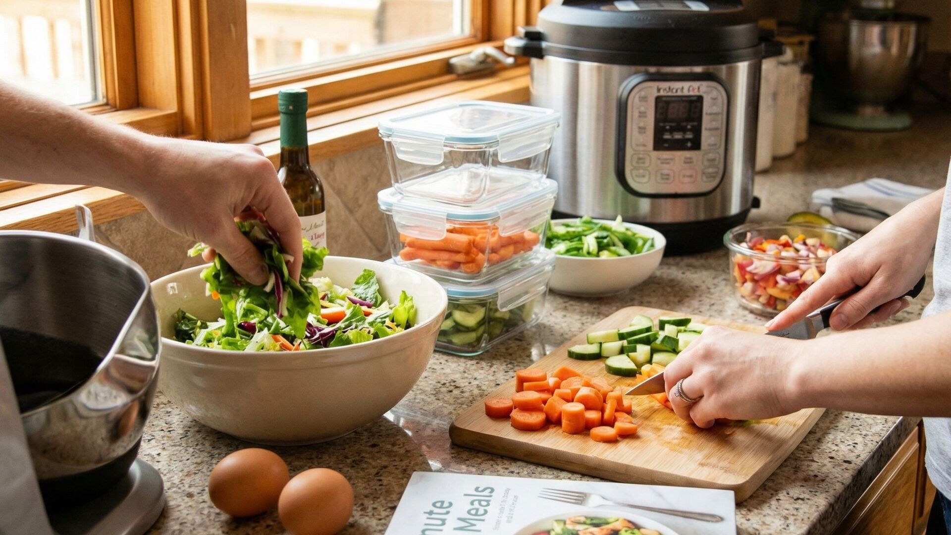 Préparer des dîners sains en peu de temps