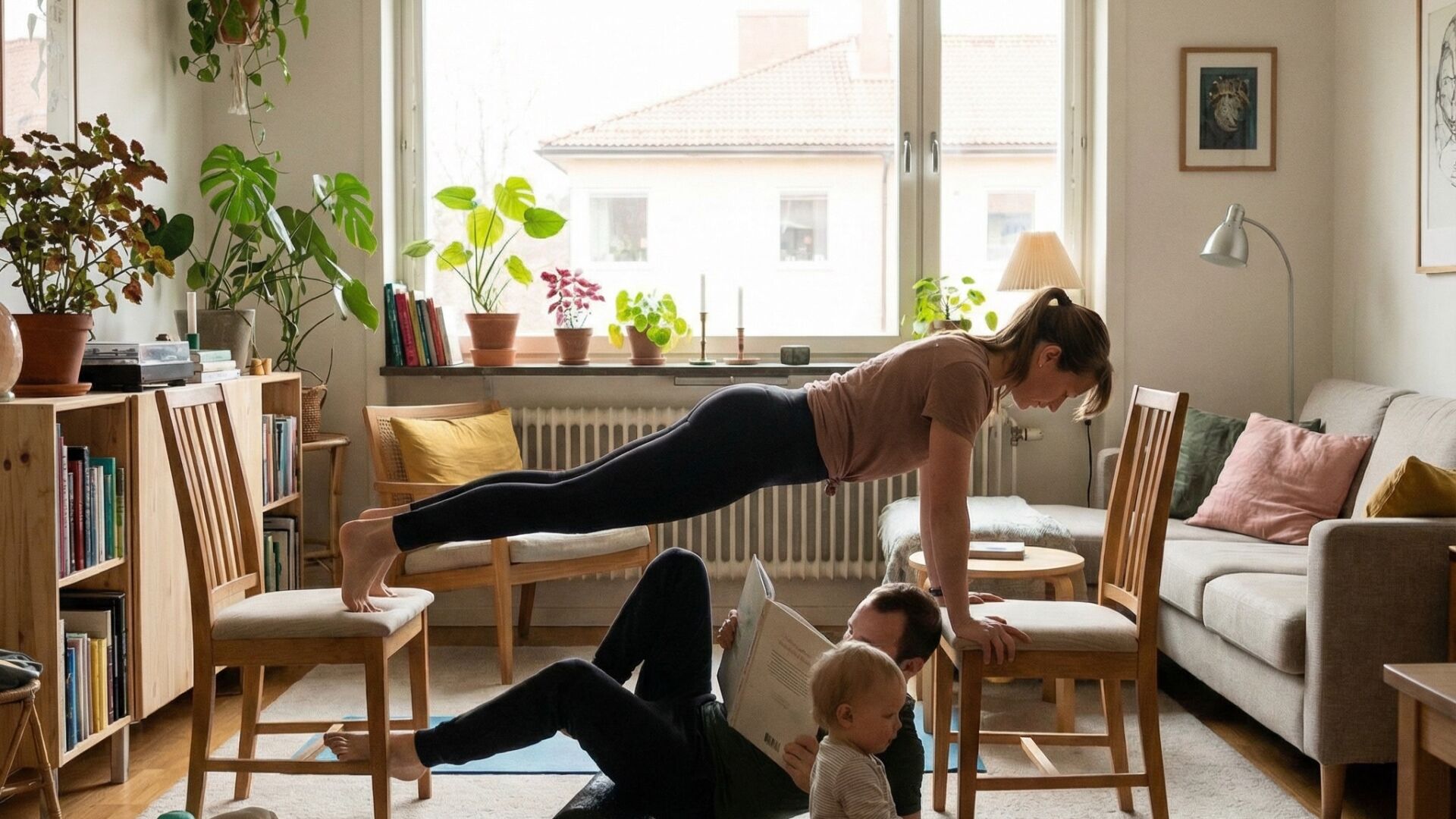 Esercizi di fitness creativi per la casa