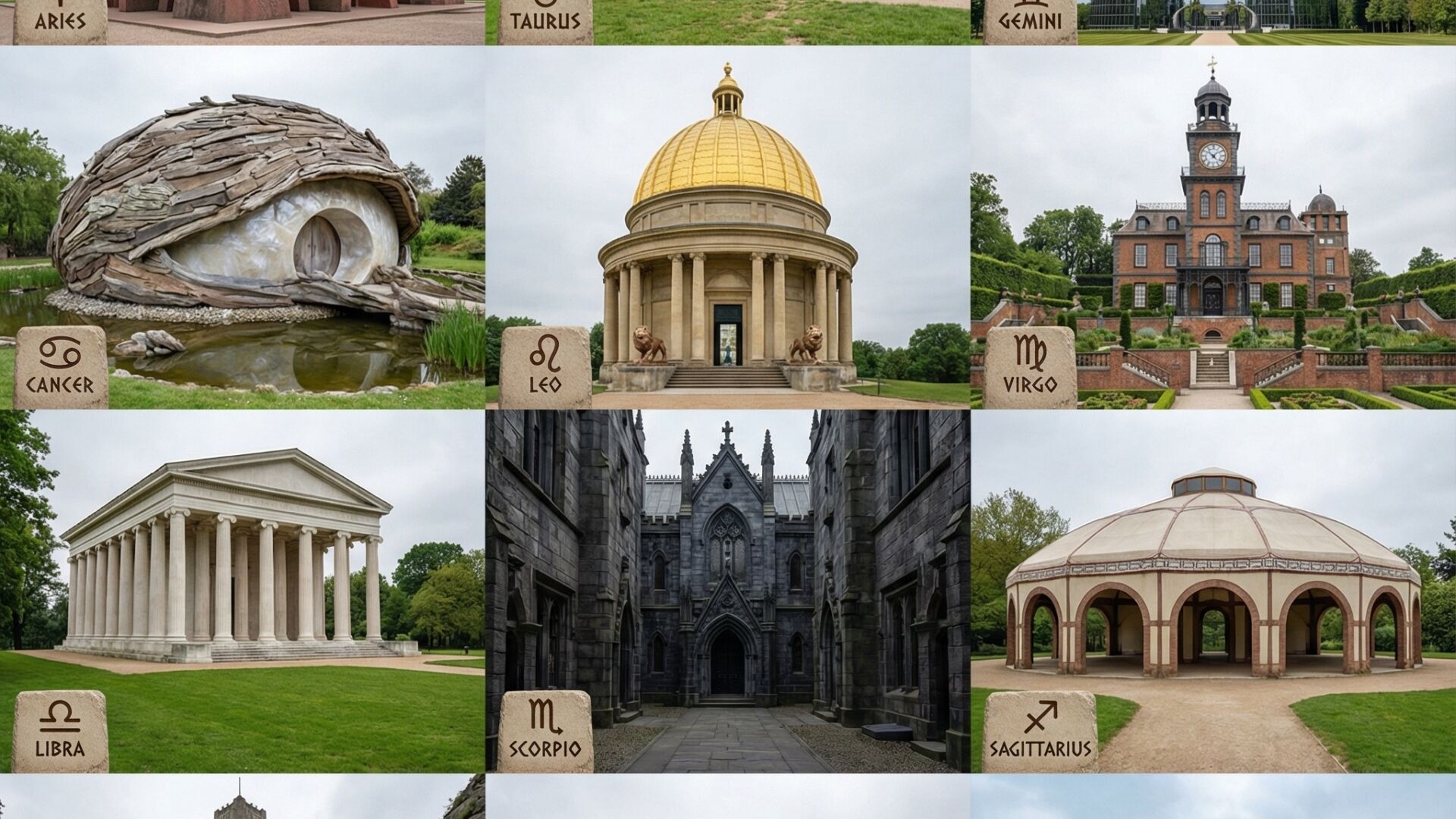 ¿Qué signos del zodiaco influyen en la percepción arquitectónica?