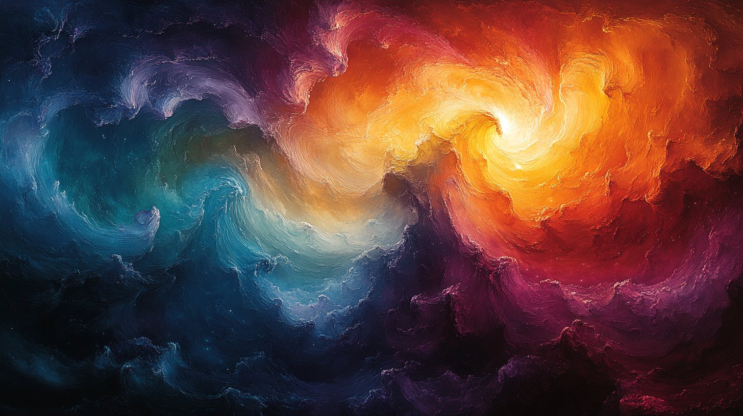 Abstrakte Farben, die emotionale Komplexität darstellen.