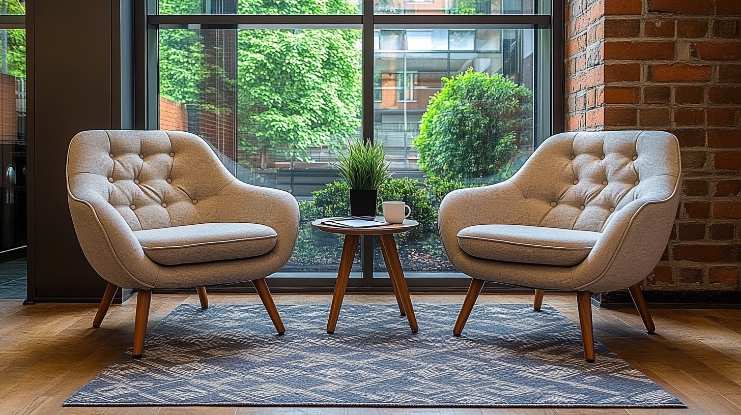 Uno spazio ufficio accogliente promuove sicurezza per ricevere aiuto.