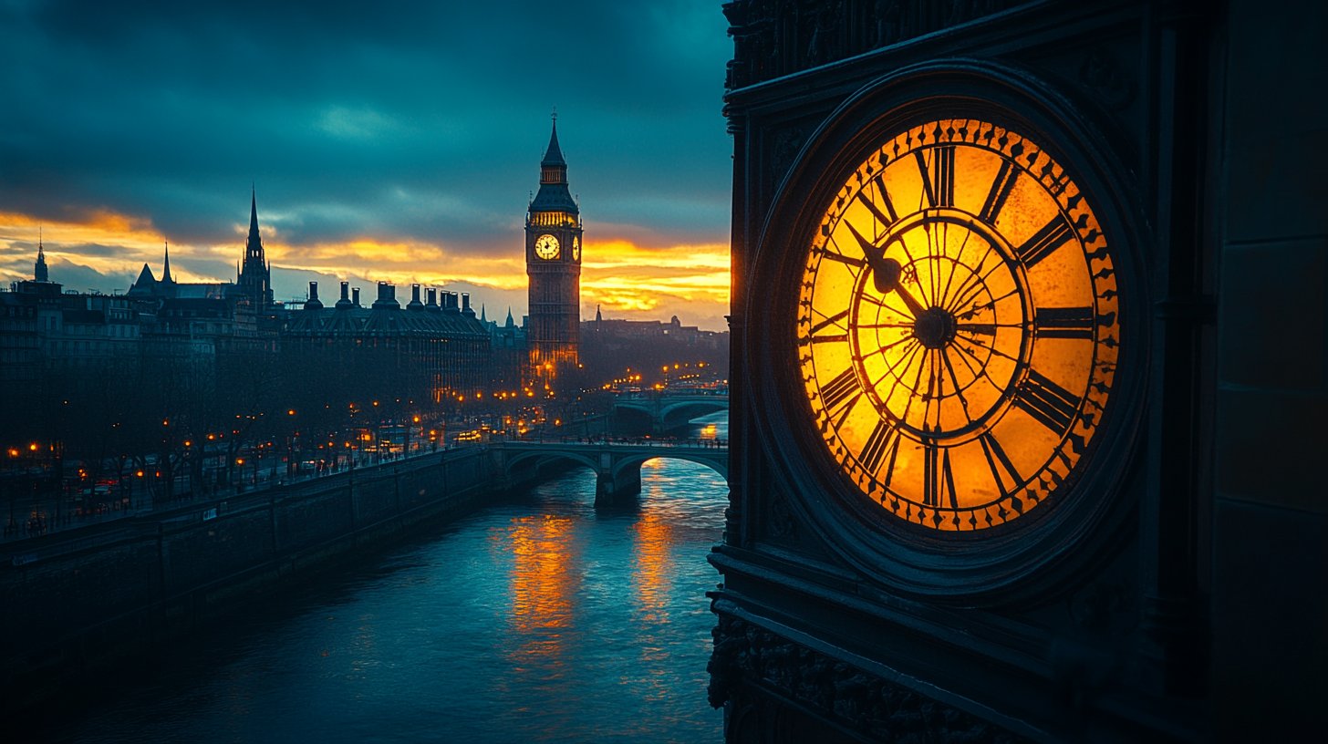La medianoche en la torre del reloj vacía, decisión importante.