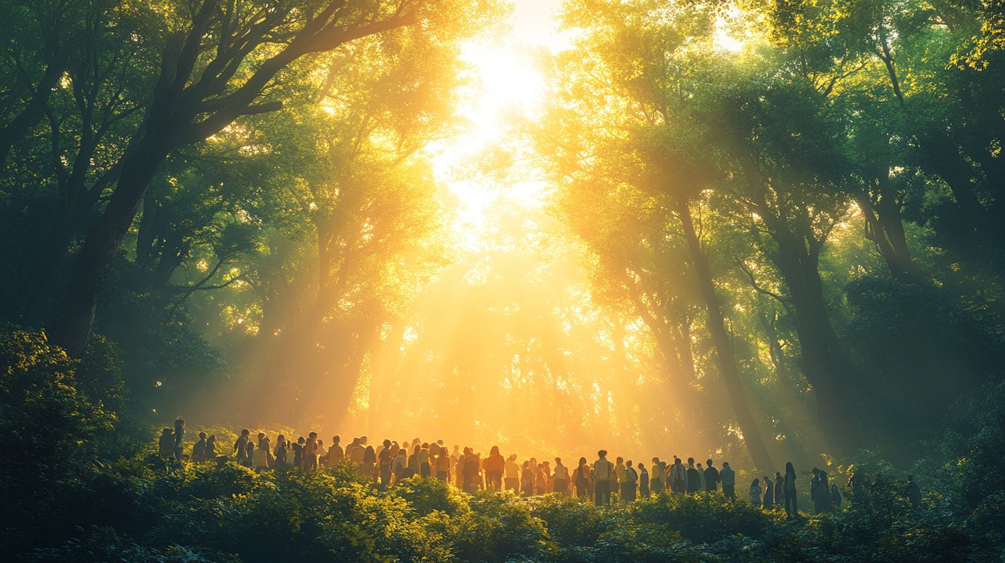 Un árbol en flor con raíces visibles simboliza el crecimiento personal y el cambio.