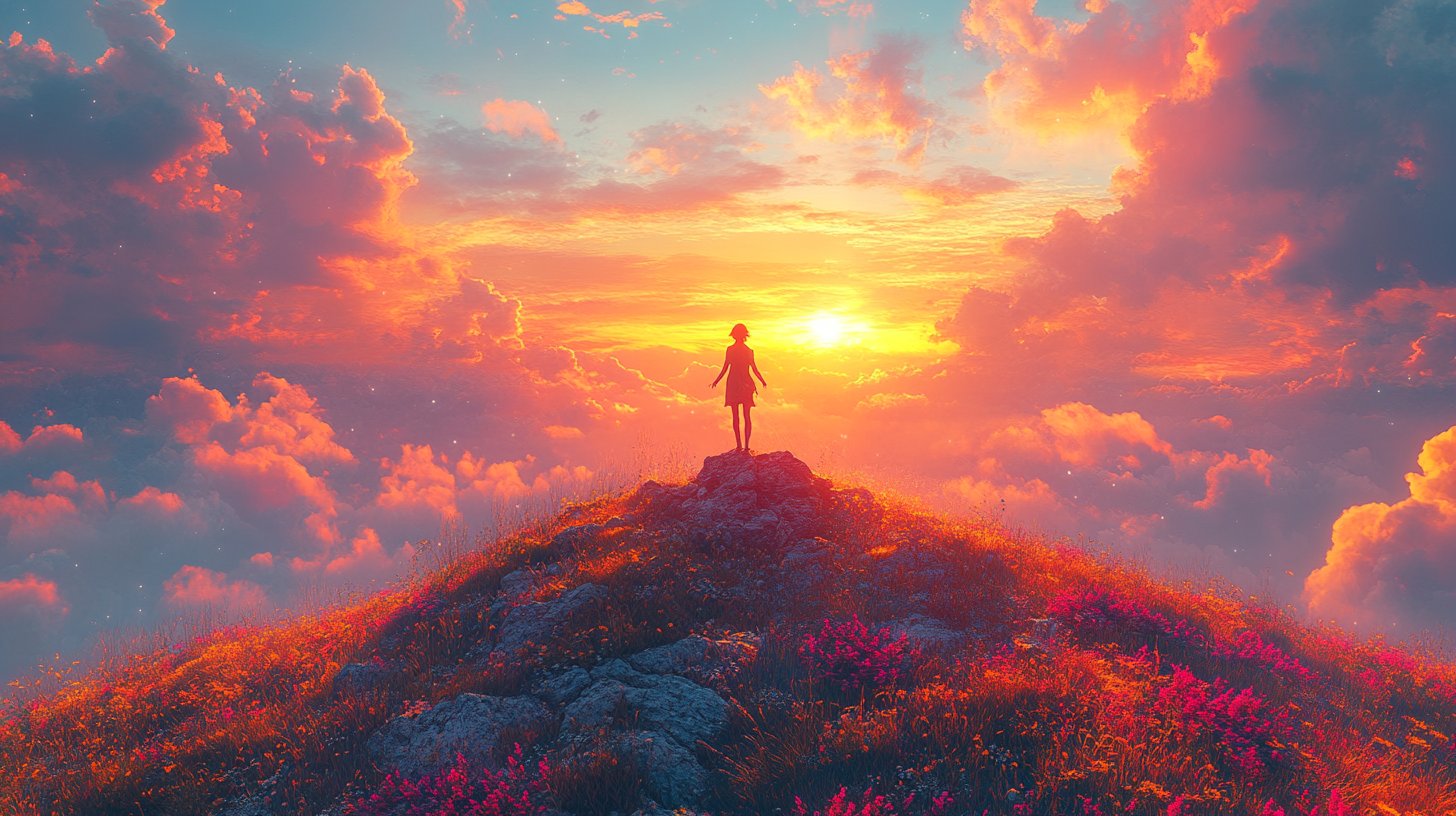 Eine selbstbewusste Person reflektiert vor dem Spiegel.