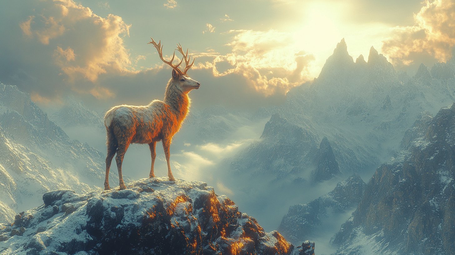 Una coppia forte di Capricorno in cima a una montagna, simbolo di ambizione e lealtà.