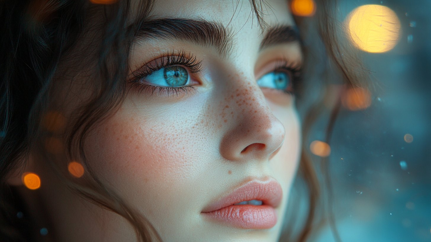 Eine Person, die nachdenklich in einen Spiegel schaut, umgeben von sanften Licht, welches Selbstentdeckung darstellt.