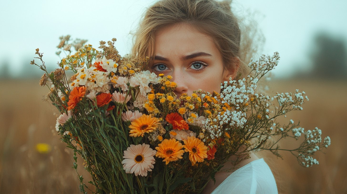 Una persona recibe flores mientras es criticada, una mezcla de belleza y dolor.