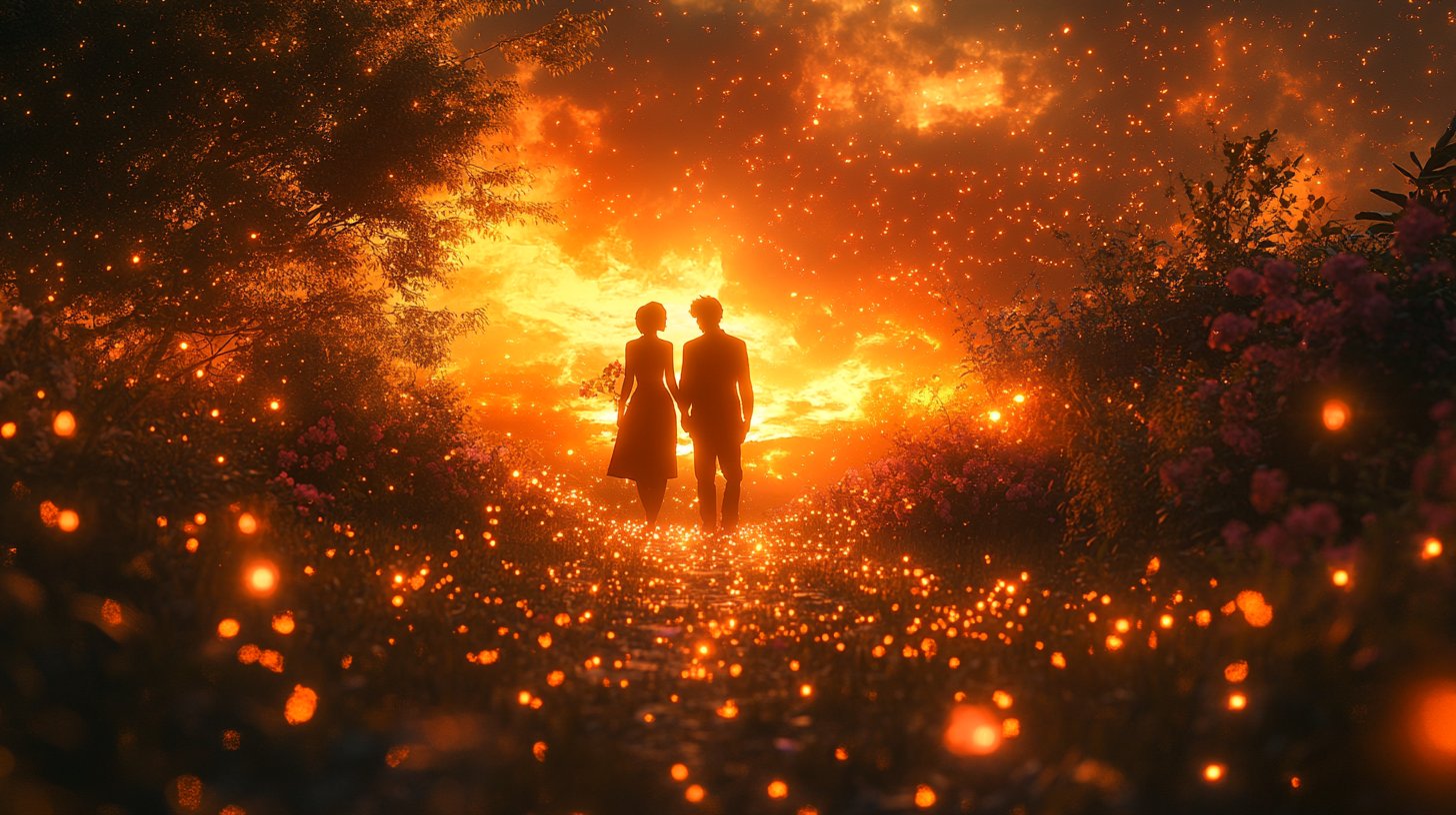 Eine blühende Blume, die durch den Riss im Asphalt bricht, symbolisiert Widerstandskraft und Hoffnung auf Neubeginn.