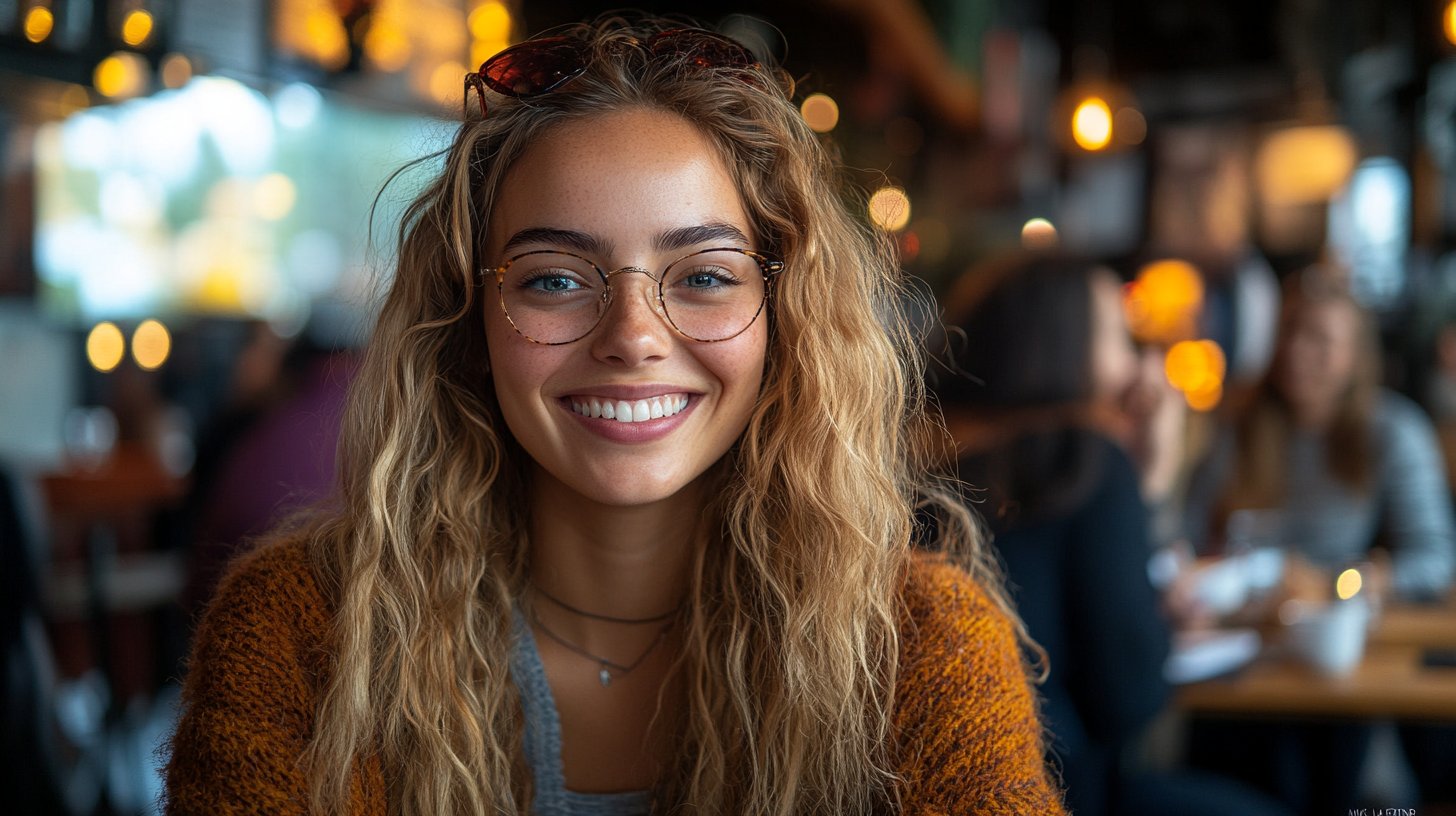 Un groupe d'amis divers rêve ensemble dans un café.