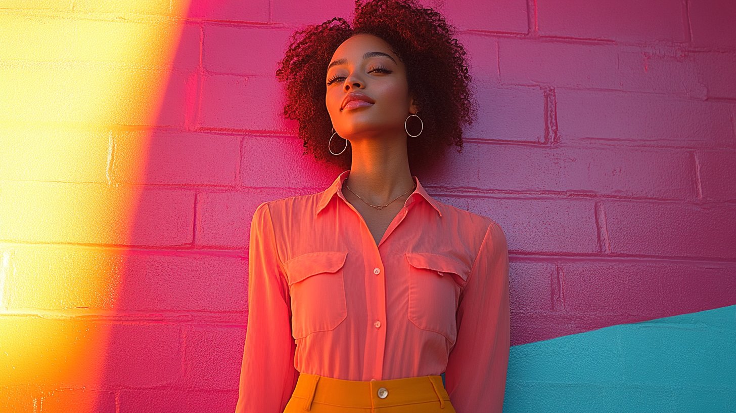 Una persona fiduciosa che irradia forza e ispirazione.