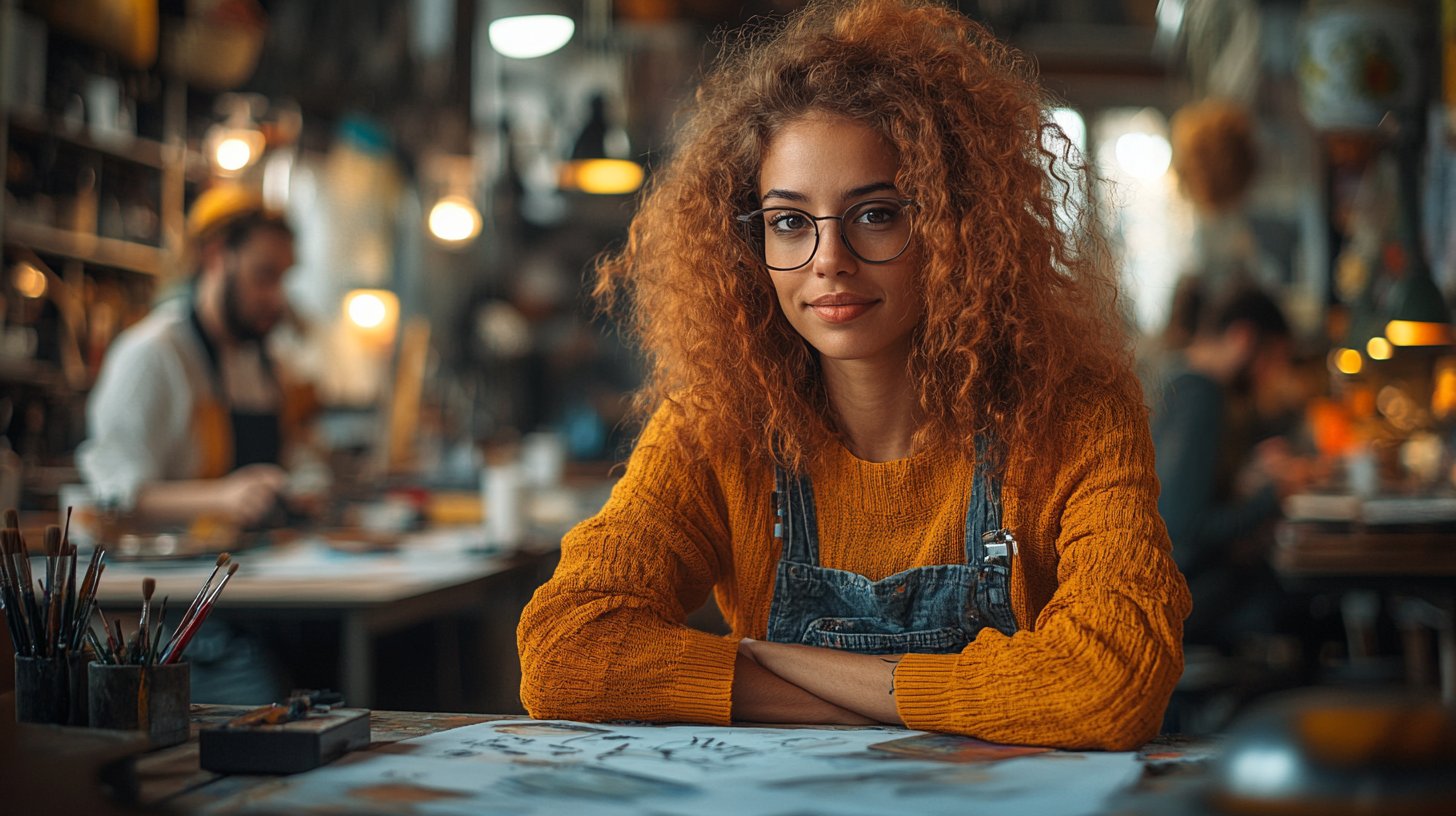 Ein engagierter Arbeitsplatz für kreative Teamarbeit und Freude.