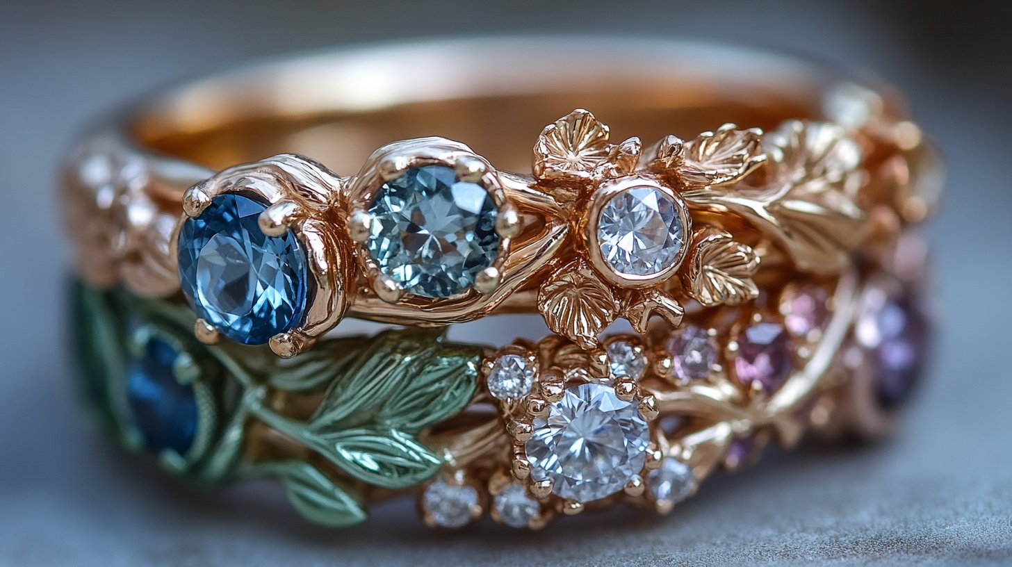 Anelli creativi da Acquario a Pesci che mostrano flair artistico.