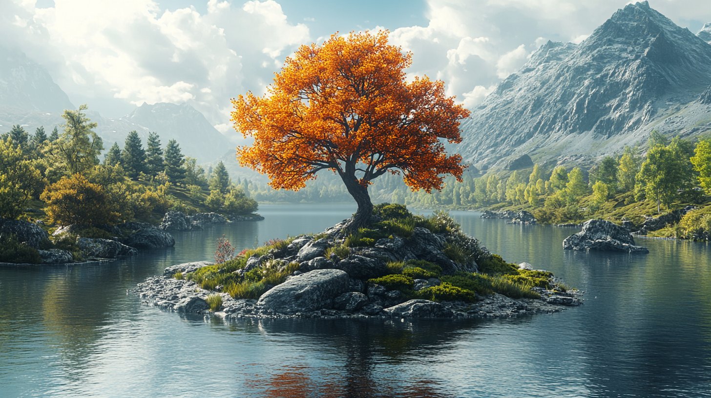 Una escena equilibrada de yin y yang que simboliza la armonía en las relaciones.