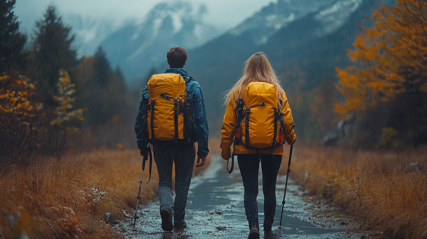 Un couple marchant dans des directions opposées.