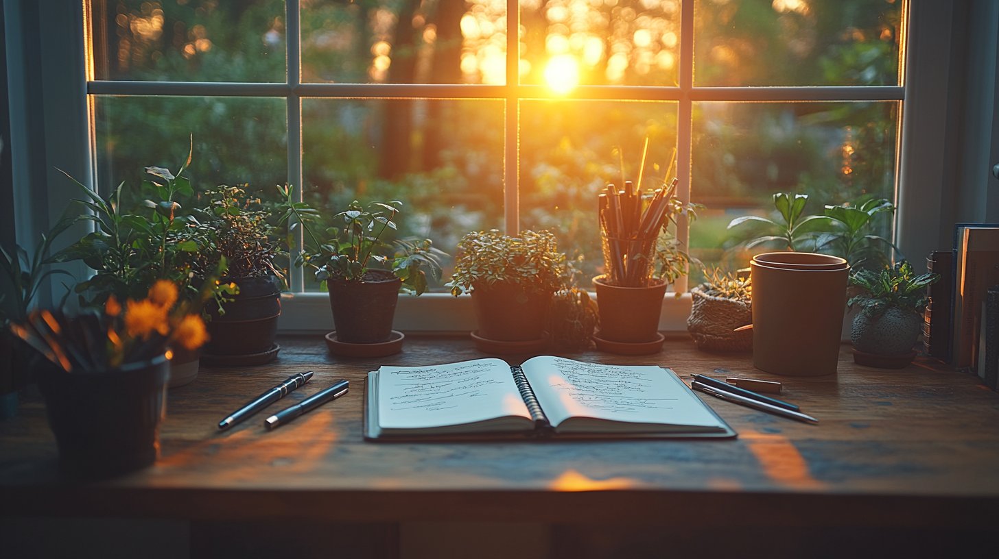 Ein inspirierender Schreibtisch, der Kreativität entfacht.