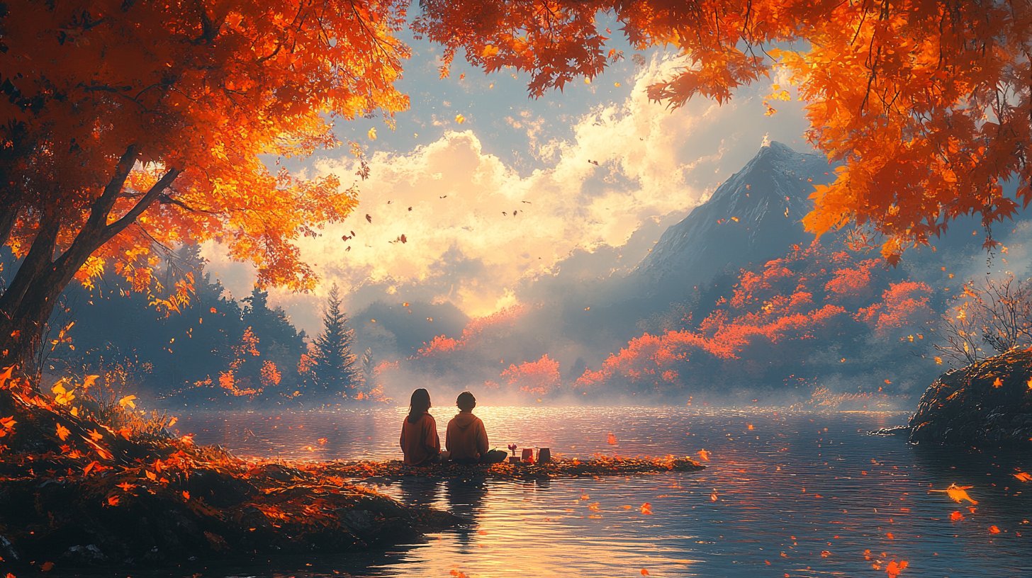 Eine warme Szene zweier Freunde, die einen nachdenklichen Moment teilen.