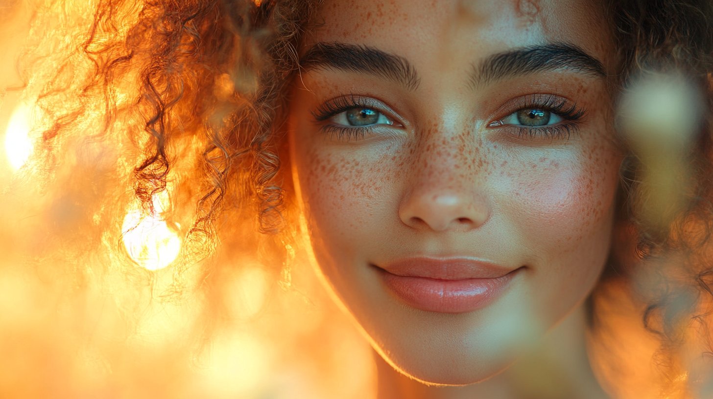 Una sonrisa en el espejo que refleja amor propio.