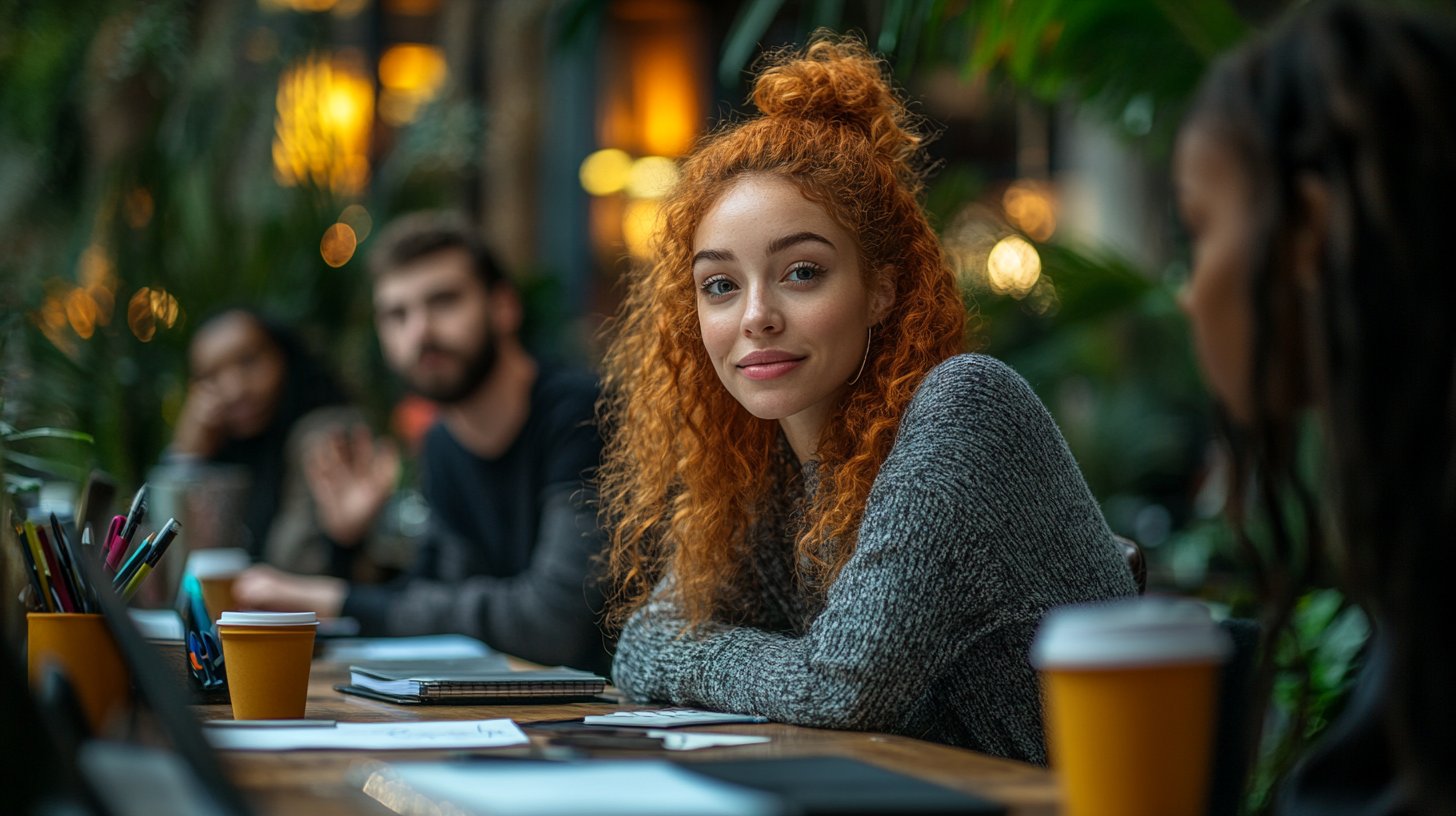 Zwei Menschen führen ein tiefes Gespräch über Kaffee.