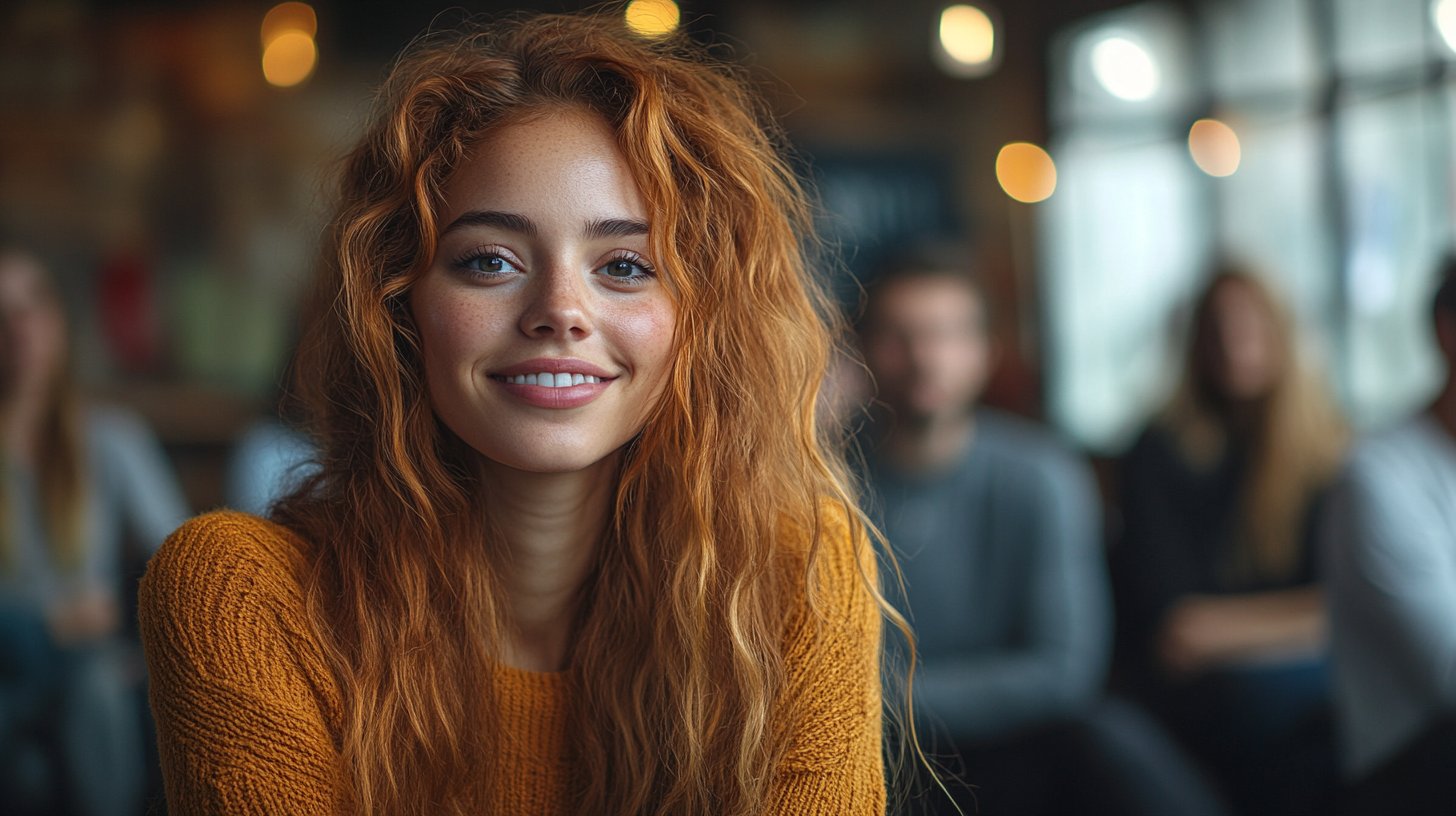 Eine vielfältige Gruppe teilt Erfahrungen in einem Kreis.