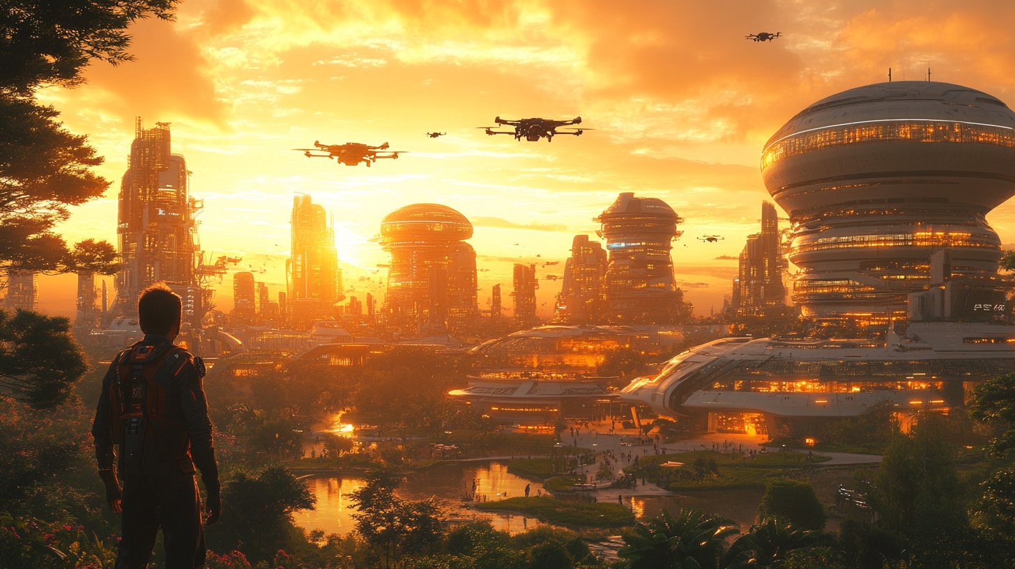 Ein Baum, der mit lebendigen Blättern wächst.