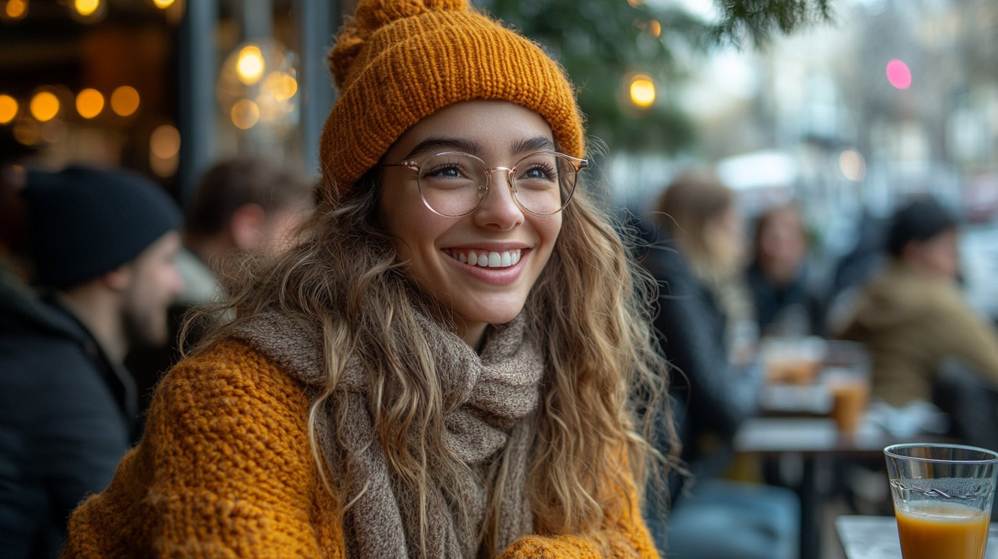 Due persone ridono felicemente e sono autentiche nella natura.