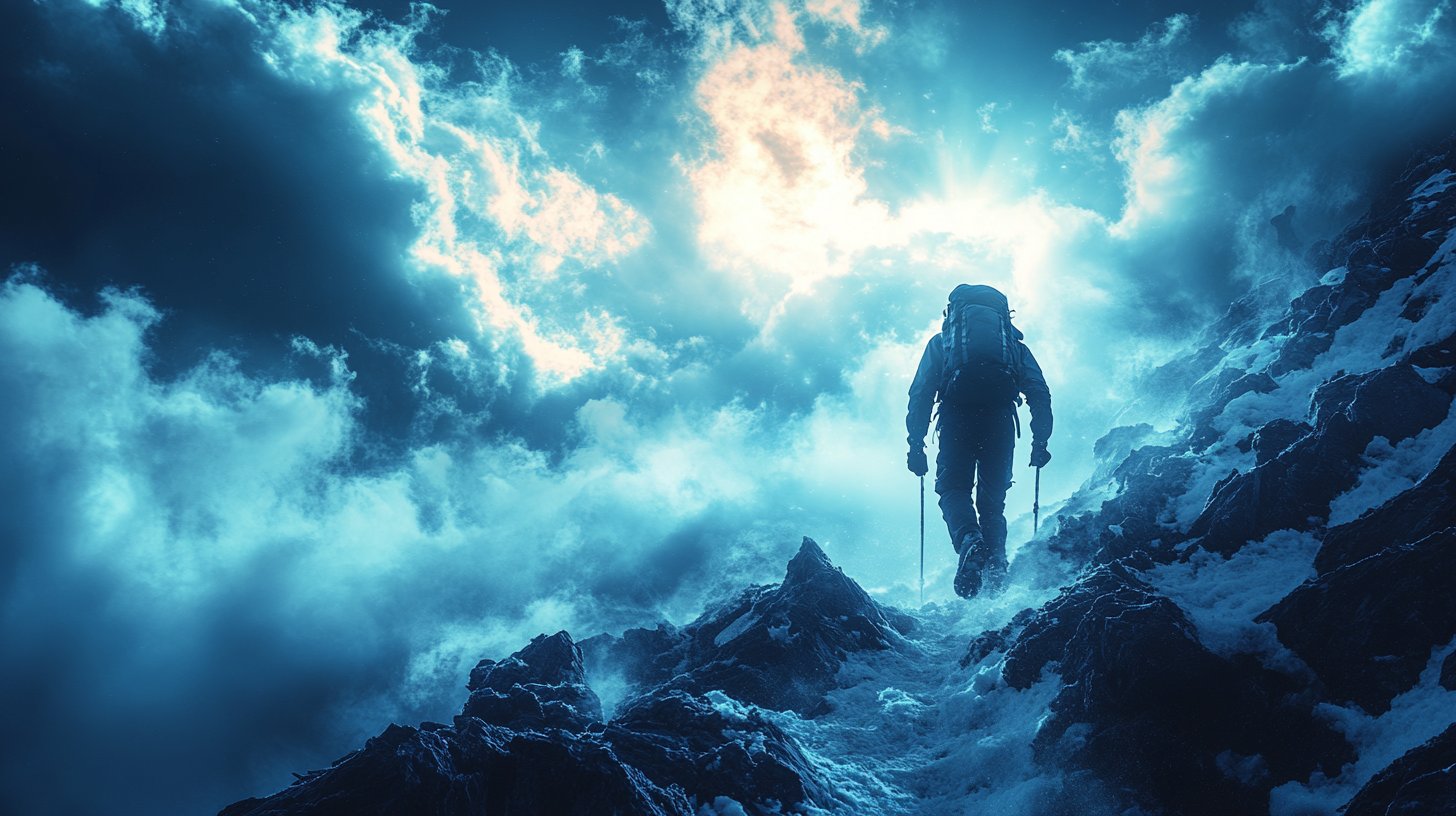 Ein Athlet kämpft den Hügel hinauf, Entschlossenheit pur.