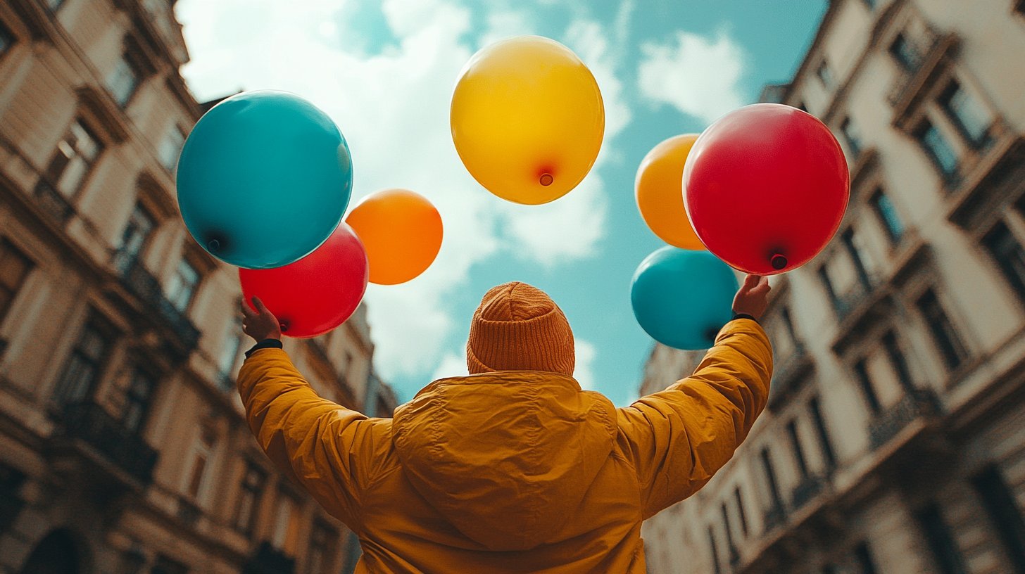 Bunte Ballons sorgen für neue Anfänge.