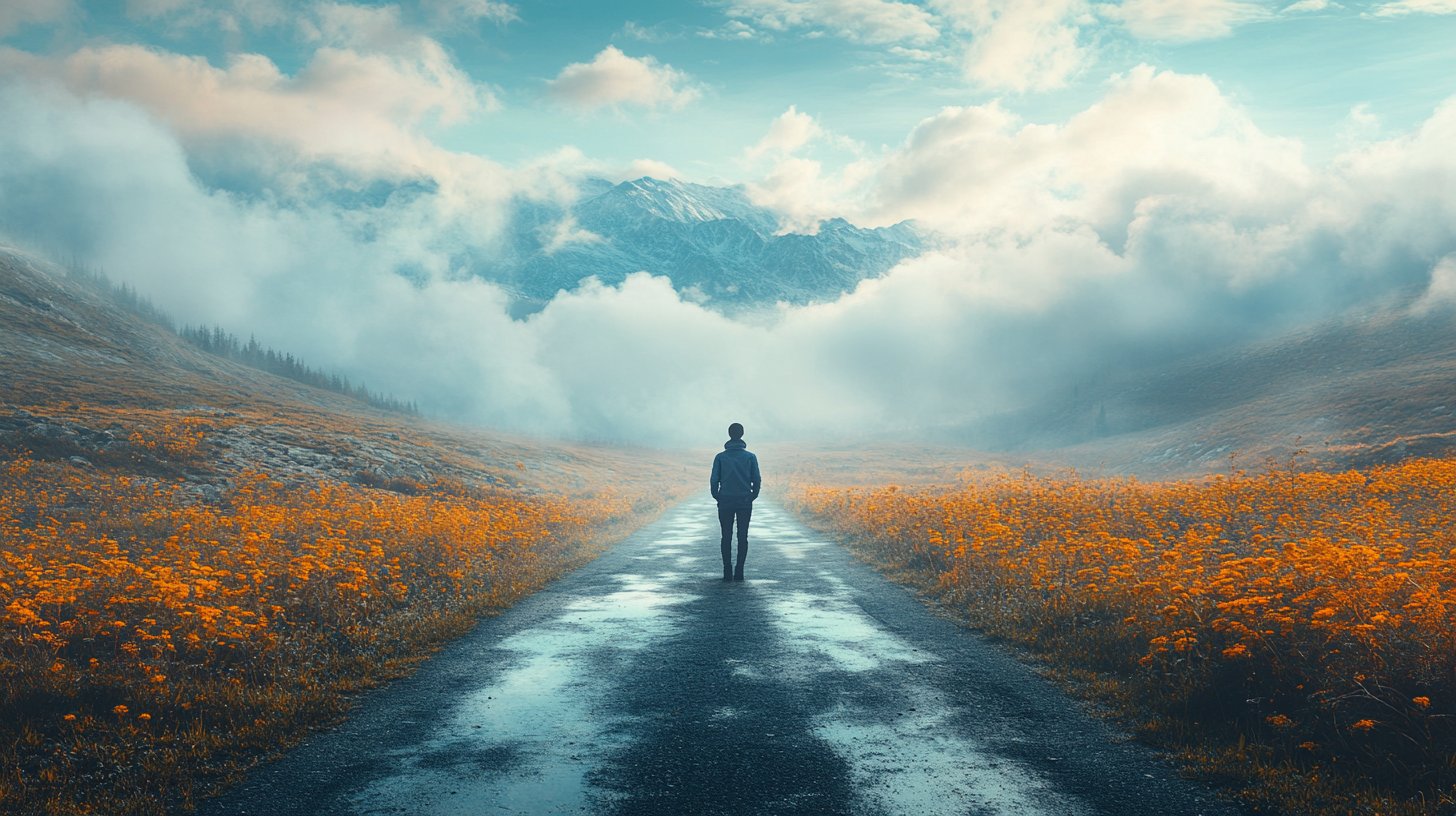 A person standing at a crossroads, contemplating choices.