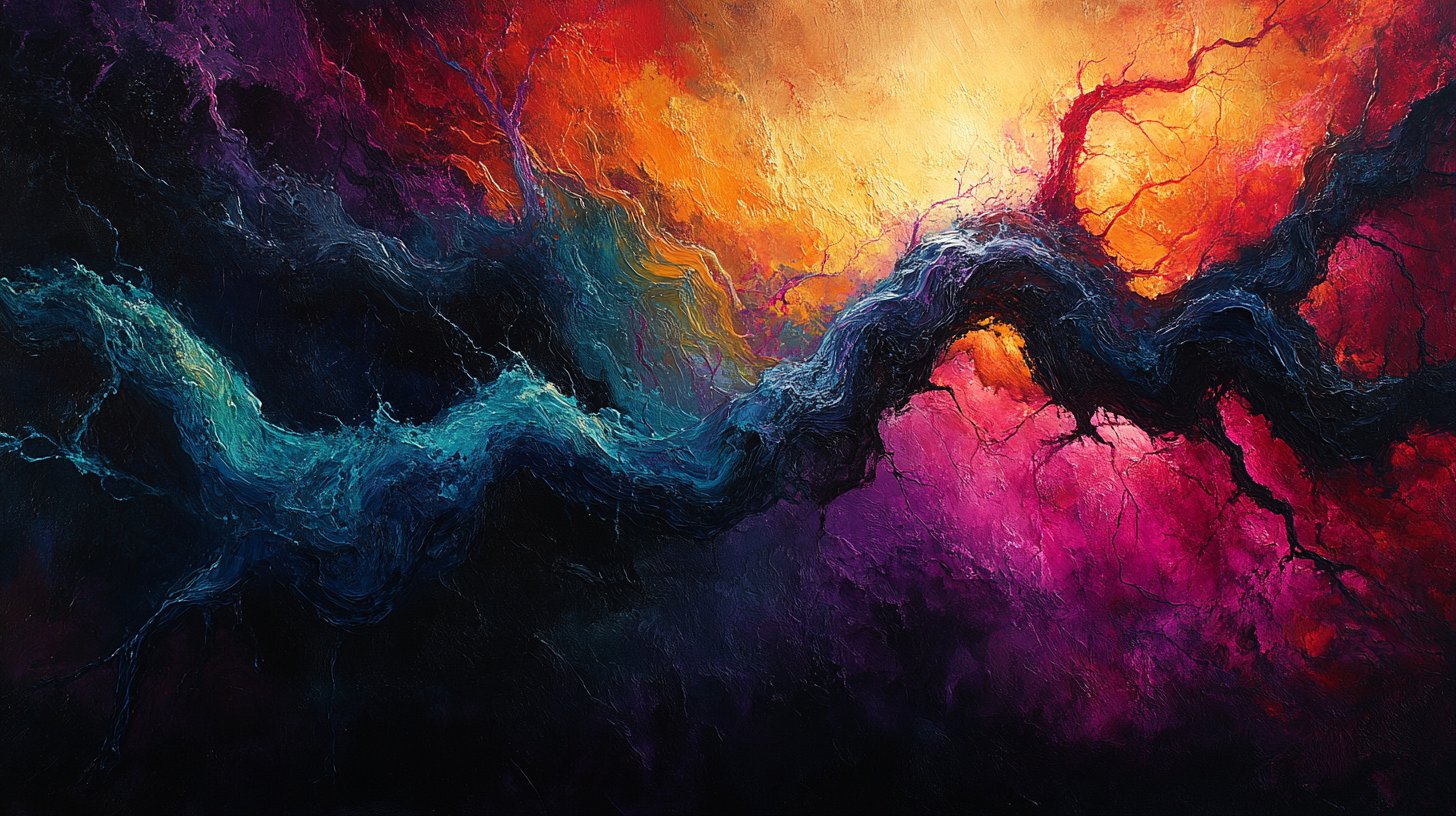 Eine abstrakte Darstellung eines verworrenen Netzes, die die Komplexität ungesunder Vergebung zeigt.