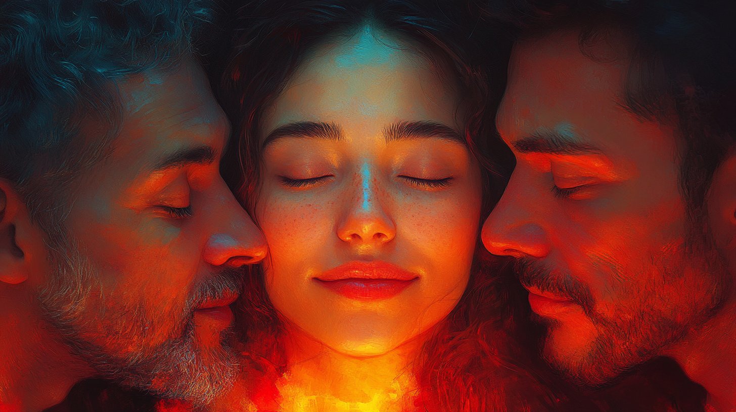 Vielfältige Menschen teilen einen herzlichen Moment der Empathie.