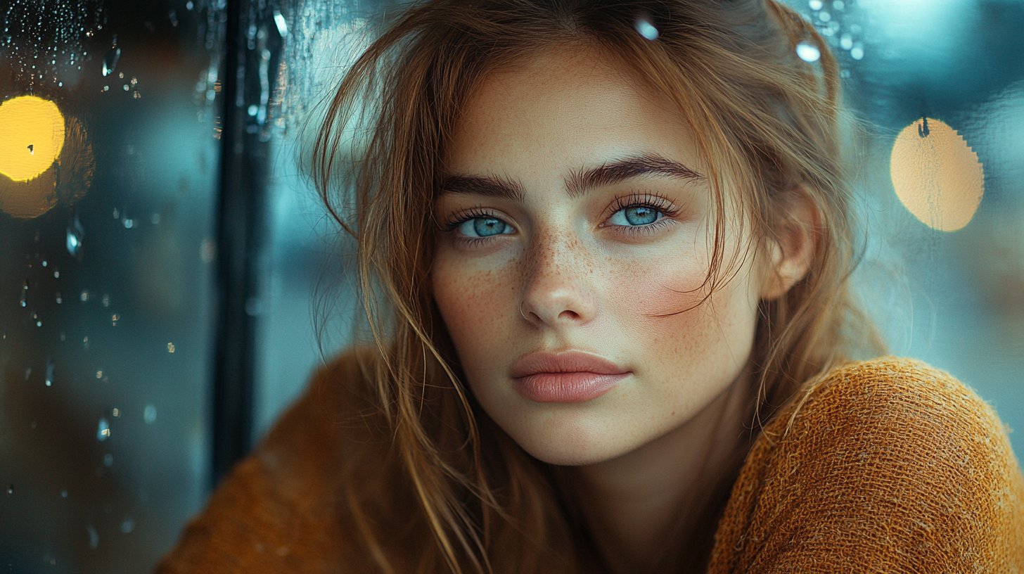 Réflexion pensive par la fenêtre.