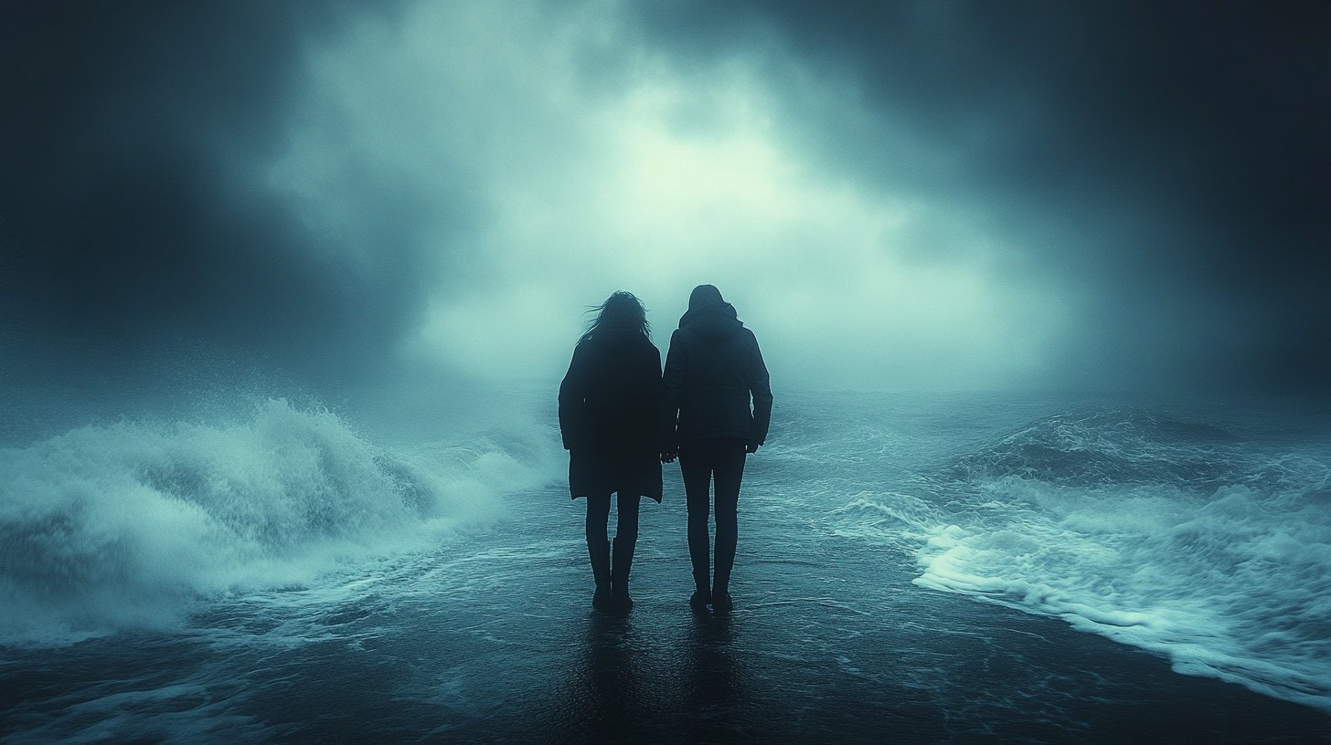 Due amici che si sostengono in mezzo alla tempesta.