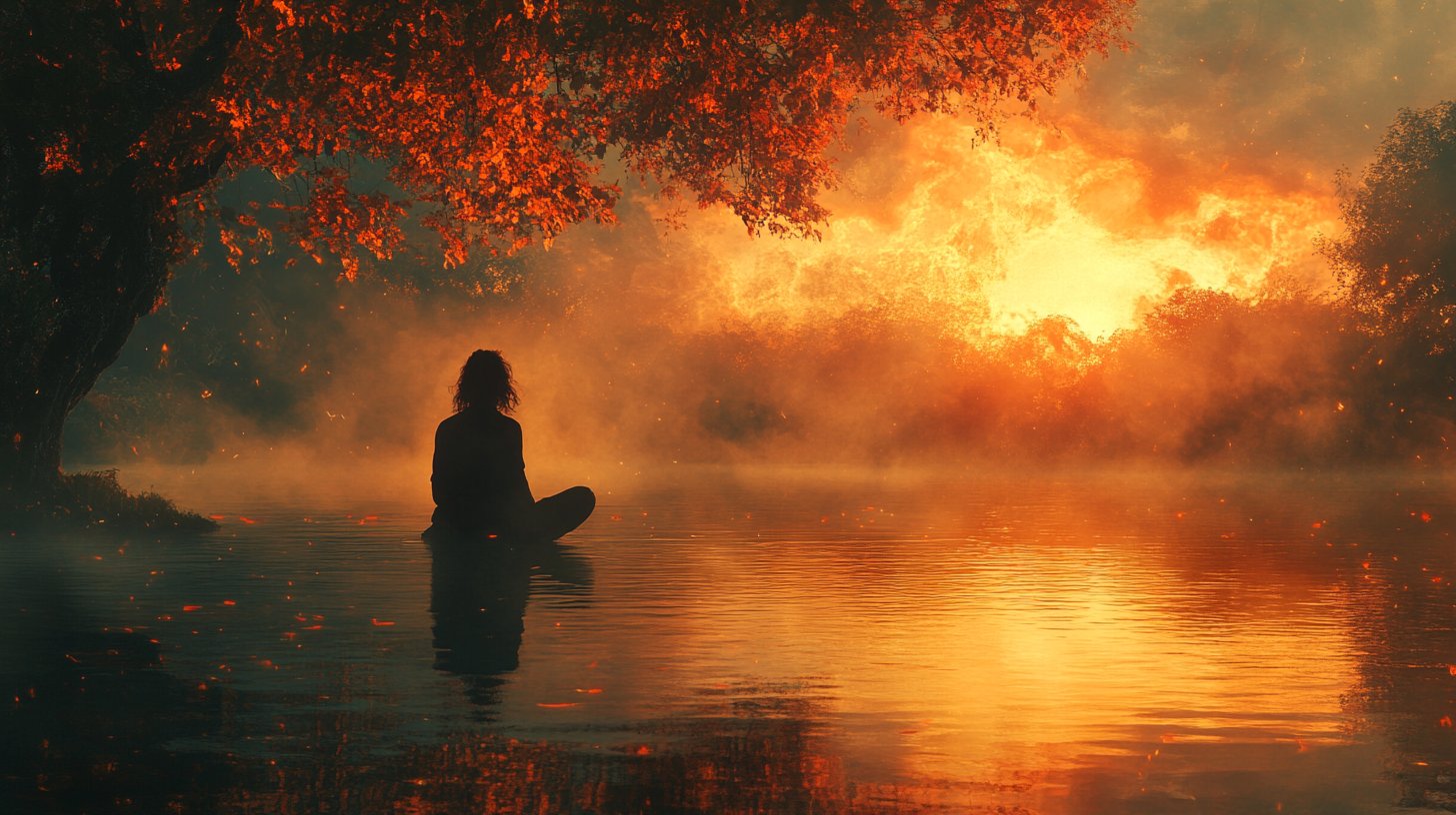 Reflexion in der Natur und emotionale Akzeptanz.