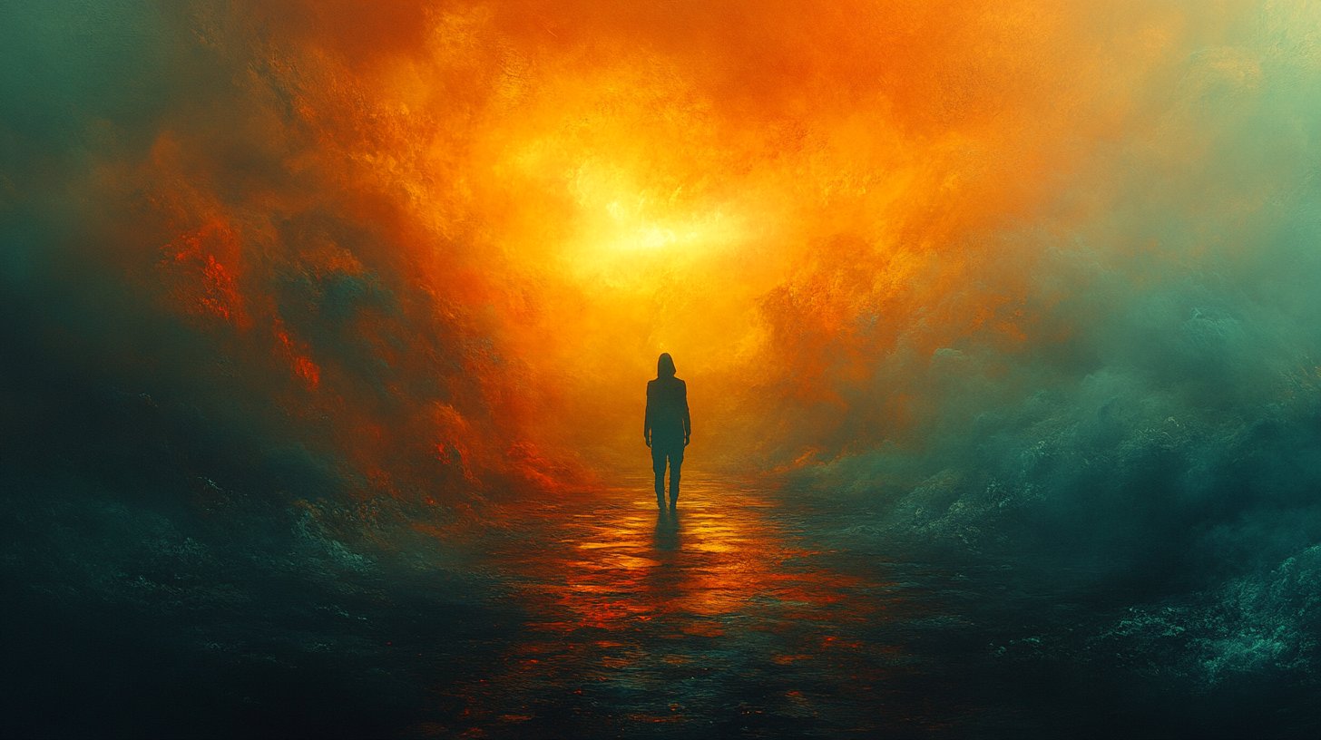 At a crossroads: fog of self-deception meets light of clarity.